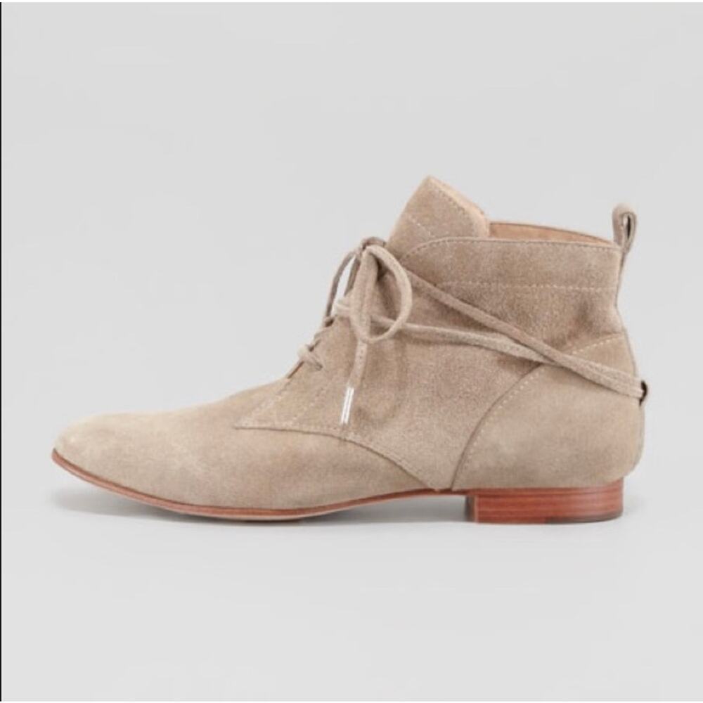 Elizabeth and James Size 8.5 B Bootie E-Camo Lace Around Suede Tan Stone Women’s
